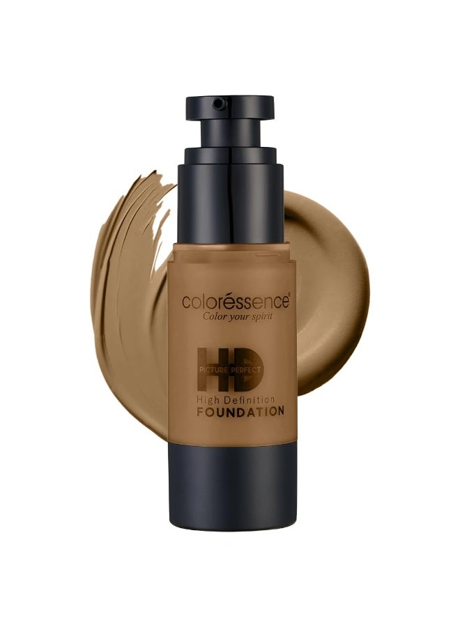 Coloressence HD Foundation - Buildable Coverage Liquid Foundation | Covers Blemishes and Dark Spots | Waterproof & Sweat Resistant | Hot Americano | 2 Applicator Sponges - Image 3